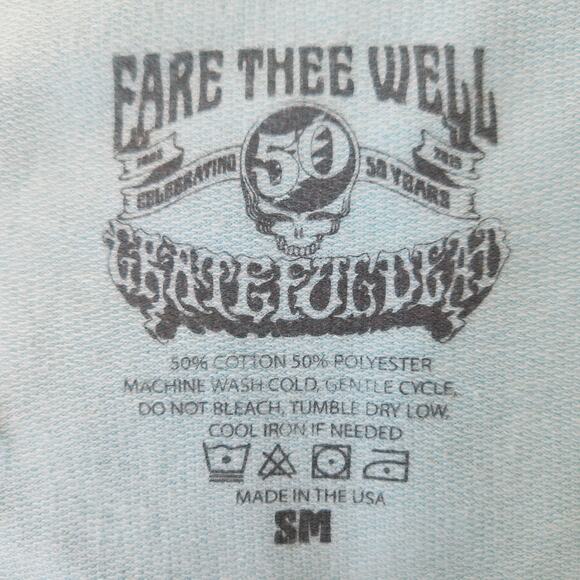 Grateful Dead Fare Thee Well Concert Tee Light Blue Womens Size Small - Picture 4 of 4